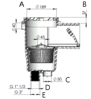 Blaypool skimmer dimensiones