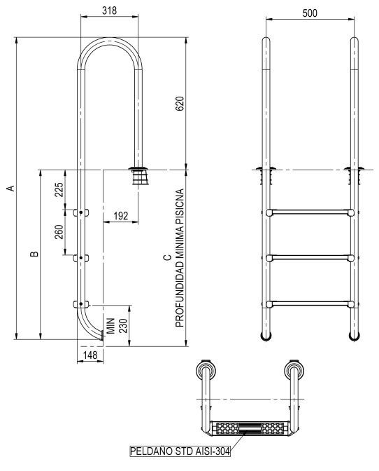 Escalera Muro estándar